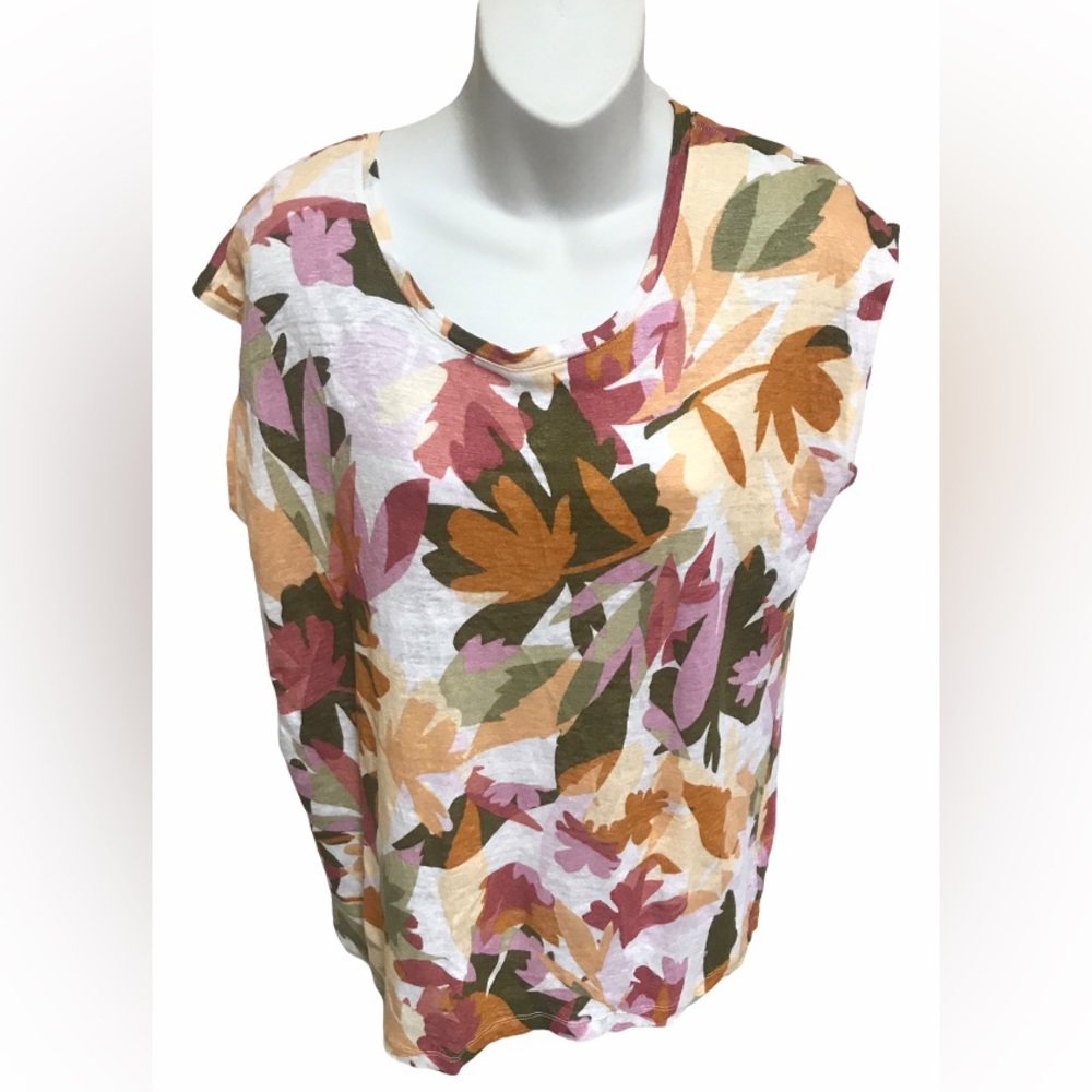 Joie Fall Leaf 100% Linen Top